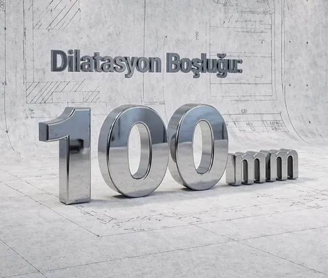 100 mm KAPLAMA ALTI DUVAR TAVAN DİLATASYON PROFİLLERİ