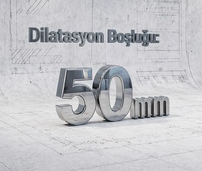50 mm KAPLAMA ALTI DUVAR TAVAN DİLATASYON PROFİLLERİ