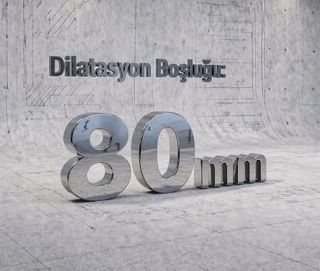 80 mm KAPLAMA ALTI DUVAR TAVAN DİLATASYON PROFİLLERİ