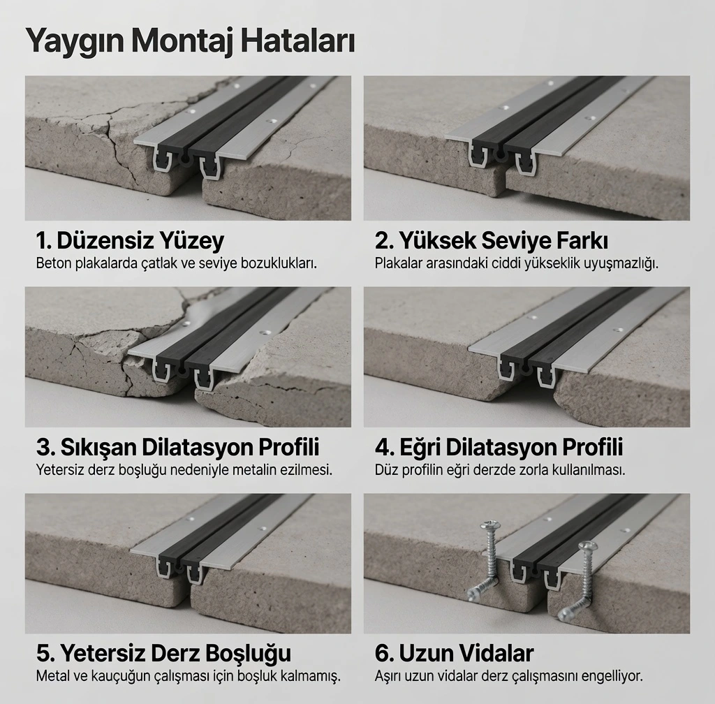 Dilatasyon Profili Montajında En Sık 10 Hata